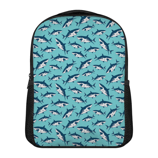 Angry Shark Pattern Print Casual Backpack