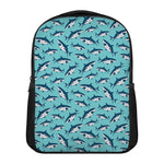 Angry Shark Pattern Print Casual Backpack