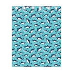 Angry Shark Pattern Print Curtain