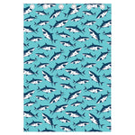 Angry Shark Pattern Print Curtain