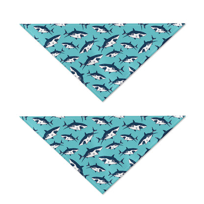 Angry Shark Pattern Print Dog Bandana