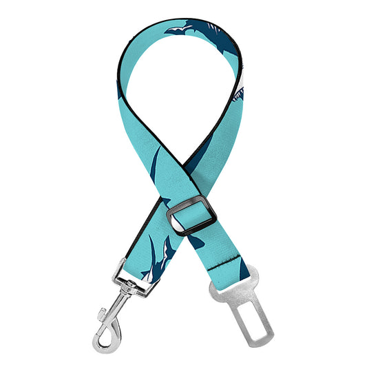 Angry Shark Pattern Print Dog Seat Belt