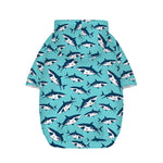 Angry Shark Pattern Print Dog Zip Up Hoodie