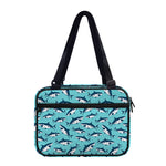 Angry Shark Pattern Print Double Strap Bible Bag