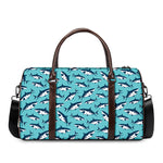 Angry Shark Pattern Print Duffle Bag