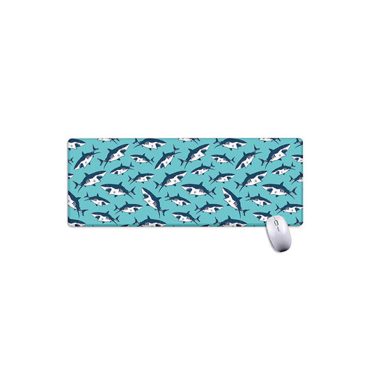 Angry Shark Pattern Print Extended Mouse Pad