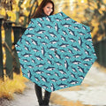 Angry Shark Pattern Print Foldable Umbrella