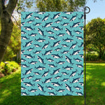 Angry Shark Pattern Print Garden Flag
