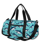 Angry Shark Pattern Print Gym Bag