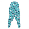 Angry Shark Pattern Print Hammer Pants
