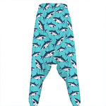 Angry Shark Pattern Print Hammer Pants