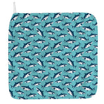 Angry Shark Pattern Print Hand Towel