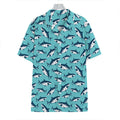 Angry Shark Pattern Print Hawaiian Shirt