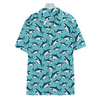 Angry Shark Pattern Print Hawaiian Shirt