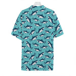 Angry Shark Pattern Print Hawaiian Shirt