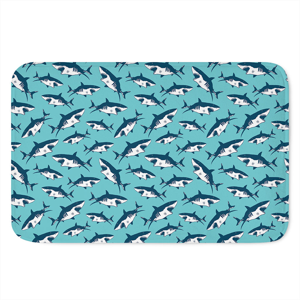 Angry Shark Pattern Print Indoor Door Mat