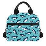 Angry Shark Pattern Print Insulated Lunch Bag