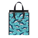 Angry Shark Pattern Print Insulated Lunch Tote