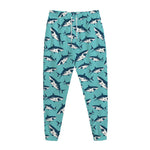 Angry Shark Pattern Print Jogger Pants