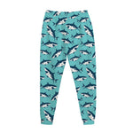 Angry Shark Pattern Print Jogger Pants