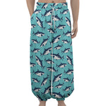 Angry Shark Pattern Print Lantern Pants