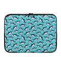 Angry Shark Pattern Print Laptop Sleeve