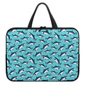 Angry Shark Pattern Print Laptop Sleeve With Handle