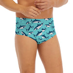 Angry Shark Pattern Print Men's Briefs