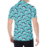 Angry Shark Pattern Print Men's Shirt