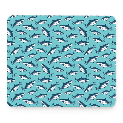 Angry Shark Pattern Print Mouse Pad