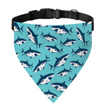 Angry Shark Pattern Print Over The Collar Dog Bandana