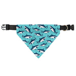 Angry Shark Pattern Print Over The Collar Dog Bandana