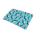 Angry Shark Pattern Print Pet Cooling Mat Cover