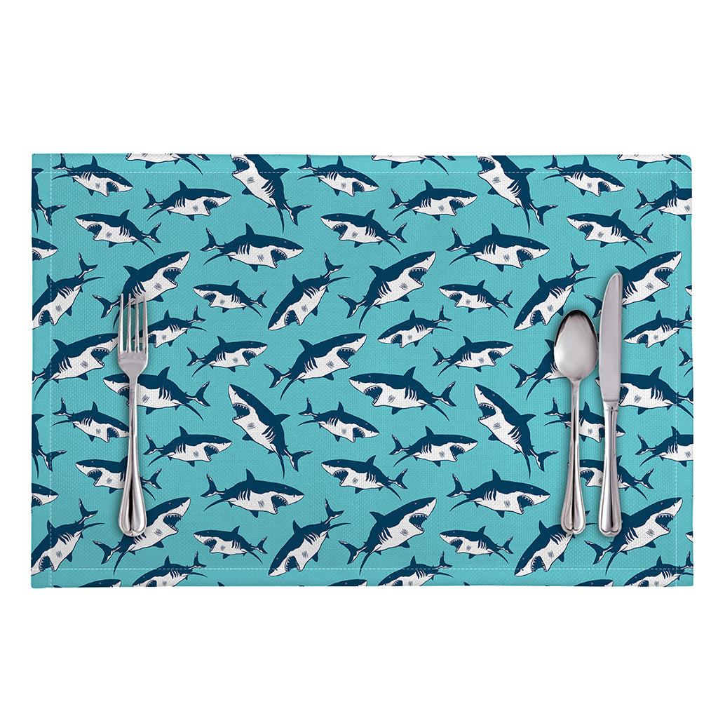 Angry Shark Pattern Print Placemat