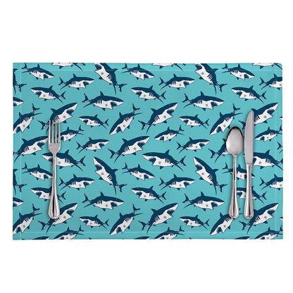 Angry Shark Pattern Print Placemat