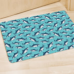 Angry Shark Pattern Print Polyester Doormat
