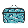 Angry Shark Pattern Print Portable Lunch Bag