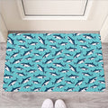 Angry Shark Pattern Print Rubber Doormat
