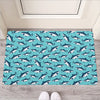 Angry Shark Pattern Print Rubber Doormat