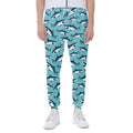 Angry Shark Pattern Print Joggers