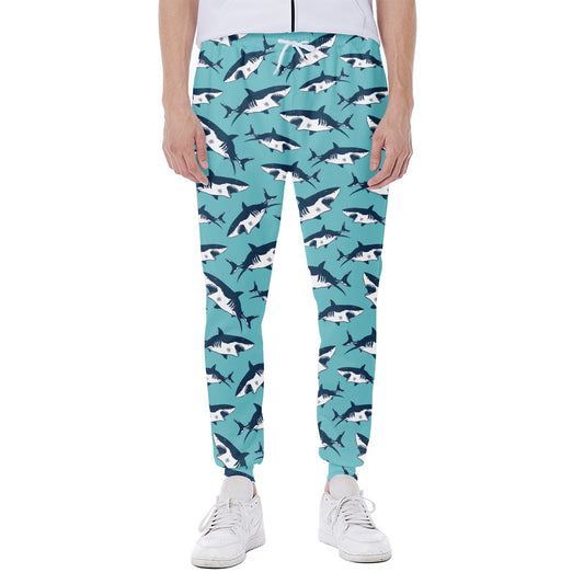 Angry Shark Pattern Print Scuba Joggers