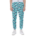 Angry Shark Pattern Print Scuba Joggers