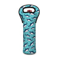 Angry Shark Pattern Print Single Neoprene Wine Tote