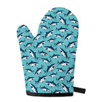 Angry Shark Pattern Print Single Oven Mitt