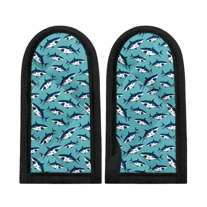 Angry Shark Pattern Print Skillet Handle Cover