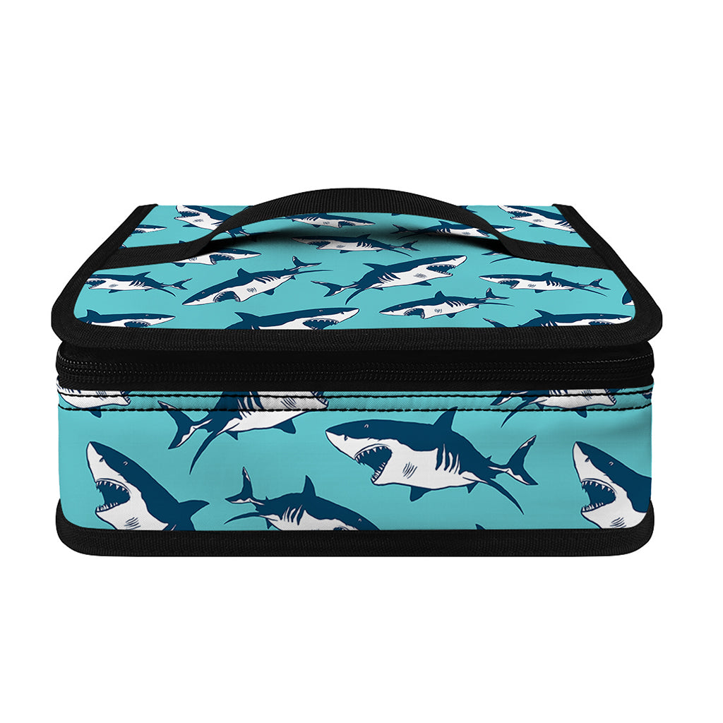 Angry Shark Pattern Print Small Lunch Bag