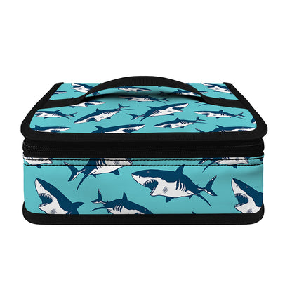 Angry Shark Pattern Print Small Lunch Bag