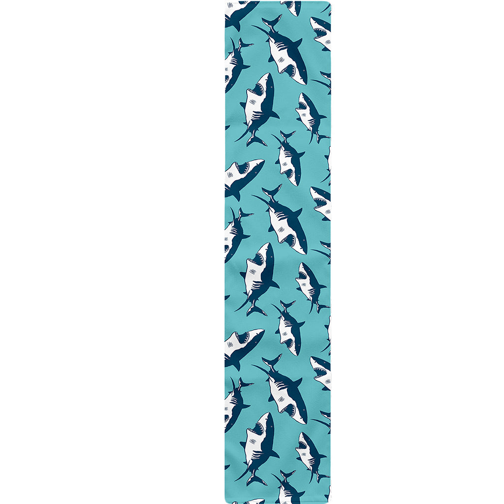 Angry Shark Pattern Print Table Runner