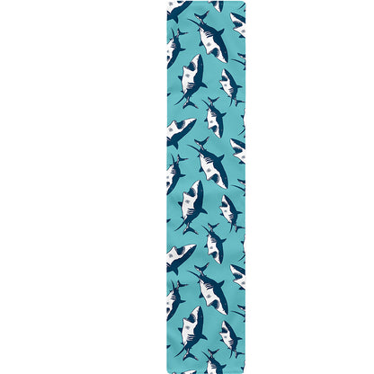 Angry Shark Pattern Print Table Runner