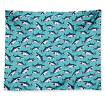 Angry Shark Pattern Print Tapestry